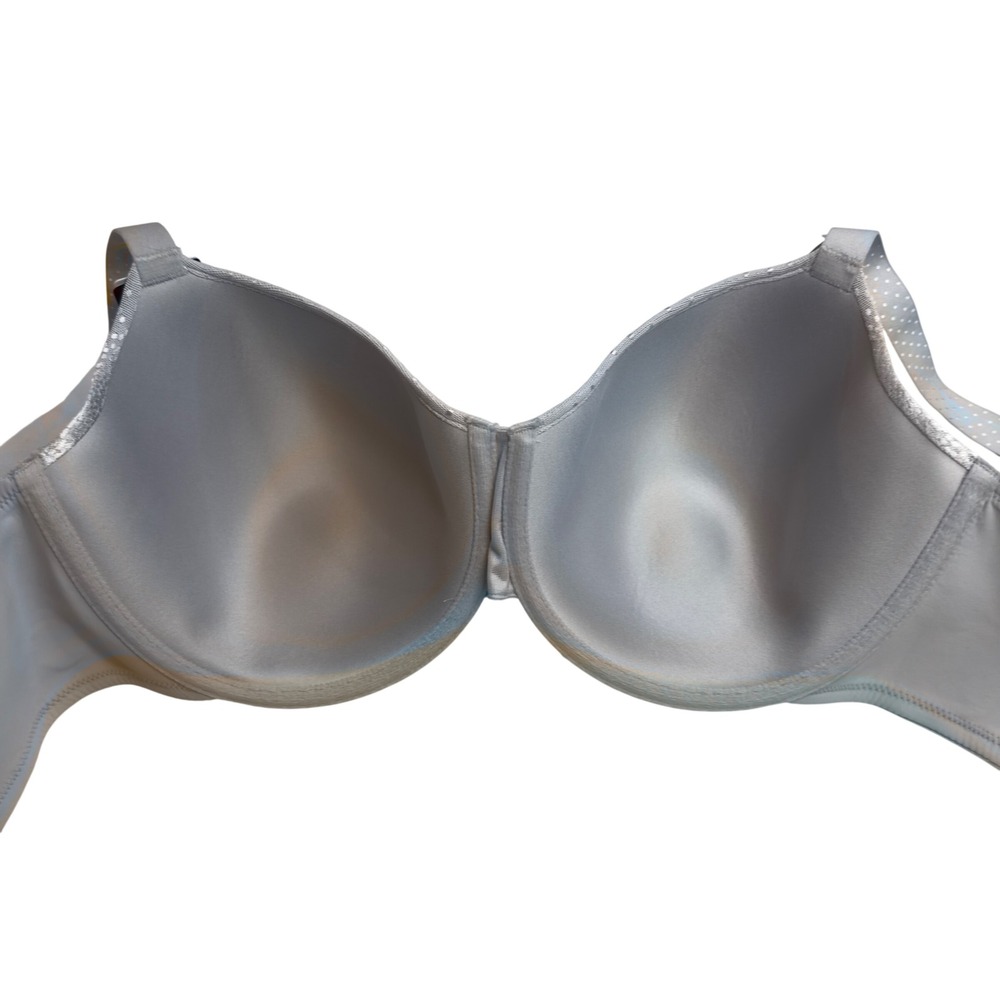 NWT Wacoal Basic Beauty Full Figure Underwire Bra 853303 Gray Dot 36G Comfy - Picture 4 of 6